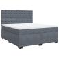 Preview: Boxspringbett mit Matratze Dunkelgrau 180x200 cm Samt
