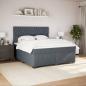 Preview: Boxspringbett mit Matratze Dunkelgrau 180x200 cm Samt