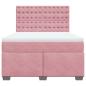 Preview: Boxspringbett mit Matratze Rosa 140x200 cm Samt