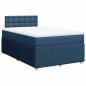 Preview: Boxspringbett mit Matratze Blau 120x200 cm Stoff