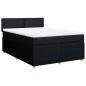 Preview: Boxspringbett mit Matratze Schwarz 140x200 cm Stoff