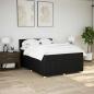 Preview: Boxspringbett mit Matratze Schwarz 140x200 cm Stoff