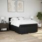 Preview: Boxspringbett mit Matratze Schwarz 140x200 cm Stoff