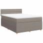 Preview: Boxspringbett mit Matratze Taupe 140x200 cm Stoff