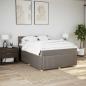 Preview: Boxspringbett mit Matratze Taupe 140x200 cm Stoff