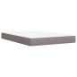 Preview: ARDEBO.de - Boxspringbett mit Matratze Taupe 160x200 cm Stoff