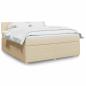Preview: ARDEBO.de - Boxspringbett mit Matratze Creme 180x200 cm Stoff
