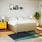 Preview: Boxspringbett mit Matratze Creme 180x200 cm Stoff