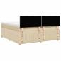 Preview: Boxspringbett mit Matratze Creme 180x200 cm Stoff