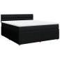 Preview: Boxspringbett mit Matratze Schwarz 180x200 cm Stoff