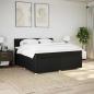 Preview: Boxspringbett mit Matratze Schwarz 180x200 cm Stoff