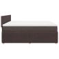 Preview: Boxspringbett mit Matratze Dunkelbraun 200x200 cm Stoff
