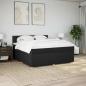 Preview: Boxspringbett mit Matratze Schwarz 200x200 cm Stoff