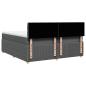 Preview: Boxspringbett mit Matratze Dunkelgrau 200x200 cm Stoff