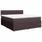 Preview: Boxspringbett mit Matratze Dunkelbraun 200x200 cm Stoff