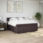 Preview: Boxspringbett mit Matratze Dunkelbraun 200x200 cm Stoff
