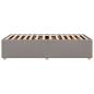 Preview: Bettgestell ohne Matratze Taupe 100x200 cm Stoff