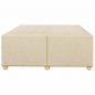 Preview: Bettgestell ohne Matratze Creme 120x200 cm Stoff
