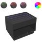 Preview: Couchtisch mit Infinity-LED Schwarz 70x50x50 cm