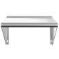 Preview: Wandregal 50x45x31 cm Silbern Edelstahl