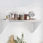 Preview: Wandregal 75x45x31 cm Silbern Edelstahl