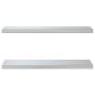 Preview: Wandregale 2 Stk. 75x23,5x3 cm Silbern Edelstahl