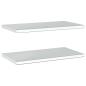 Preview: Wandregale 2 Stk. 75x40x3 cm Silbern Edelstahl
