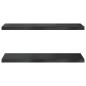 Preview: Wandregale 2 Stk. 100x30x3 cm Schwarz Edelstahl