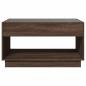 Preview: Couchtisch mit Infinity-LED Braun Eichen-Optik 90x50x50 cm