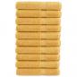 Preview: ARDEBO.de - Premium-Saunatücher SOLUND 10 Stk Gold 80x200 cm 600 g/m²