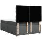 Preview: Boxspringbett mit Matratze Dunkelgrau 140x190 cm Stoff