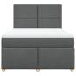 Preview: Boxspringbett mit Matratze Dunkelgrau 140x190 cm Stoff