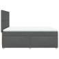 Preview: Boxspringbett mit Matratze Dunkelgrau 140x190 cm Stoff
