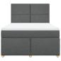 Preview: Boxspringbett mit Matratze Dunkelgrau 140x200 cm Stoff