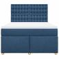 Preview: Boxspringbett mit Matratze Blau 160x200 cm Stoff