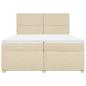 Preview: Boxspringbett mit Matratze Creme 200x200 cm Stoff