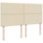 Preview: Boxspringbett mit Matratze Creme 200x200 cm Stoff