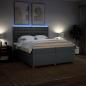 Preview: Boxspringbett mit Matratze Dunkelgrau 200x200 cm Stoff