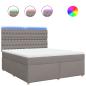 Preview: Boxspringbett mit Matratze Taupe 180x200 cm Stoff