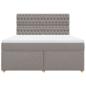 Preview: Boxspringbett mit Matratze Taupe 180x200 cm Stoff