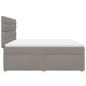 Preview: Boxspringbett mit Matratze Taupe 180x200 cm Stoff