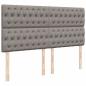 Preview: Boxspringbett mit Matratze Taupe 180x200 cm Stoff