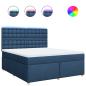 Preview: Boxspringbett mit Matratze Blau 180x200 cm Stoff