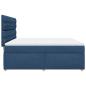 Preview: Boxspringbett mit Matratze Blau 180x200 cm Stoff