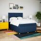 Preview: Boxspringbett mit Matratze Blau 140x200 cm Stoff