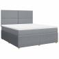 Preview: Boxspringbett mit Matratze Hellgrau 180x200 cm Stoff