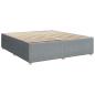 Preview: Boxspringbett mit Matratze Hellgrau 180x200 cm Stoff