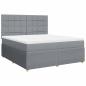 Preview: Boxspringbett mit Matratze Hellgrau 180x200 cm Stoff