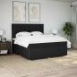 Preview: Boxspringbett mit Matratze Schwarz 180x200 cm Stoff