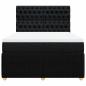 Preview: Boxspringbett mit Matratze Schwarz 160x200 cm Stoff